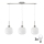 LED Hanglamp HARMA 3xE27/60W/230V mat chroom/wit