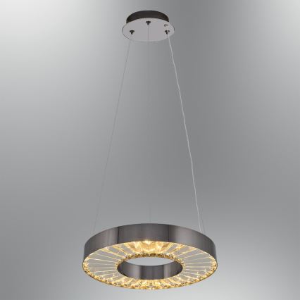 LED Hanglamp JESI LED/35W/230V 3000K diameter 40 cm zilver