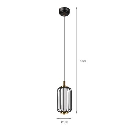 LED-hanglamp met kabel BONNIE LED/10W/230V 3000K zwart