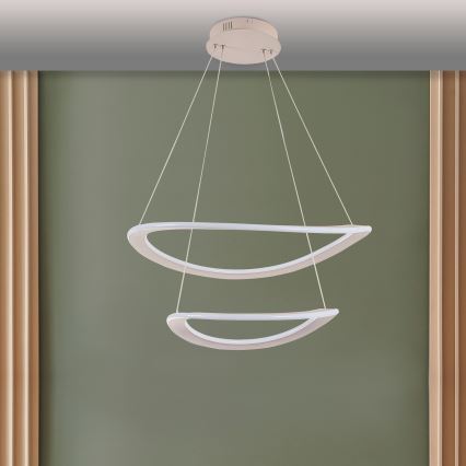 LED-hanglamp met kabel CASHMERE LED/75W/230V Ø 59,5 wit