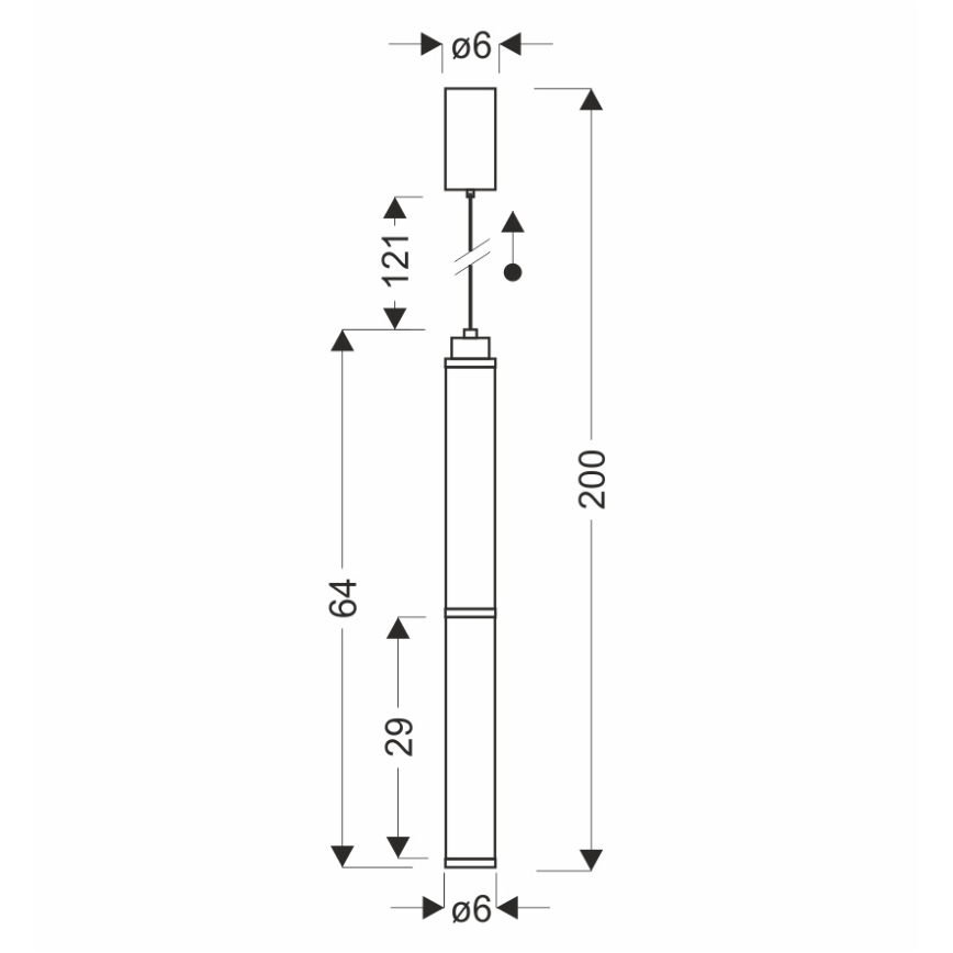 LED-hanglamp met kabel CORTE LED/18W/230V zwart