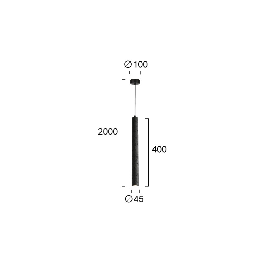 LED-hanglamp met kabel LEONARD LED/7W/230V zwart