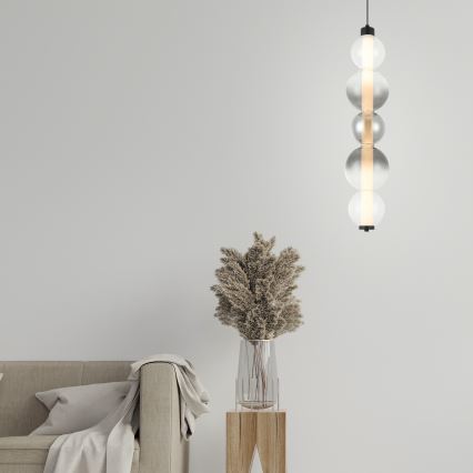 LED-hanglamp met kabel LUMMI LED/19W/230V zwart/rookglas