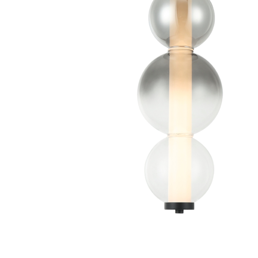 LED-hanglamp met kabel LUMMI LED/19W/230V zwart/rookglas