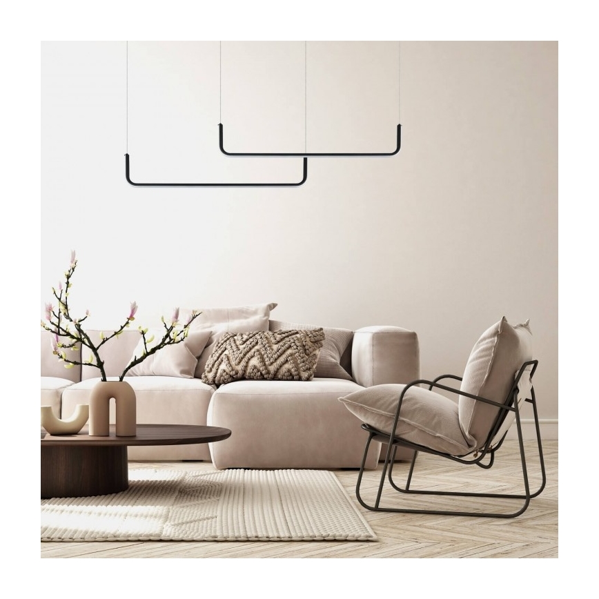 LED-hanglamp met kabel MALAWI 2xLED/20W/230V 3000/4000/6000K zwart