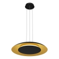 LED-hanglamp met kabel PIATTINO LED/30W/230V 2700/3200/4000K Ø 40 cm zwart/goud