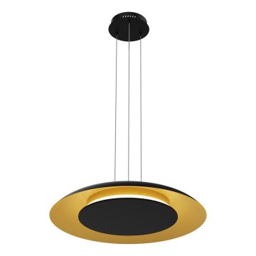 LED-hanglamp met kabel PIATTINO LED/30W/230V 2700/3200/4000K Ø 40 cm zwart/goud