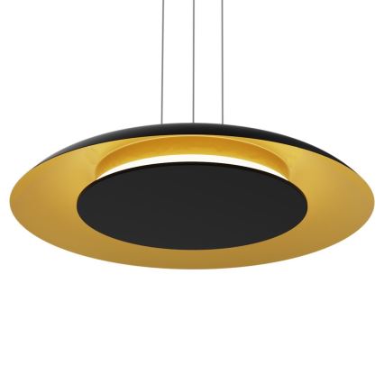 LED-hanglamp met kabel PIATTINO LED/30W/230V 2700/3200/4000K Ø 40 cm zwart/goud