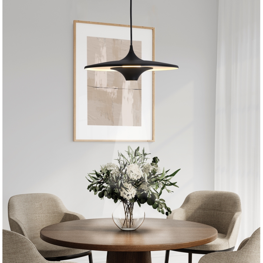LED-hanglamp met kabel RENE LED/19W/230V CRI 90 zwart
