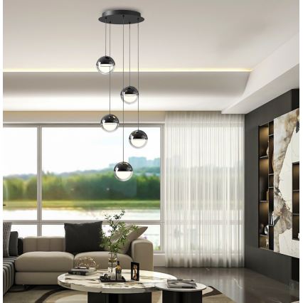 LED-hanglamp met kabel ZIREA LED/30W/230V zwart