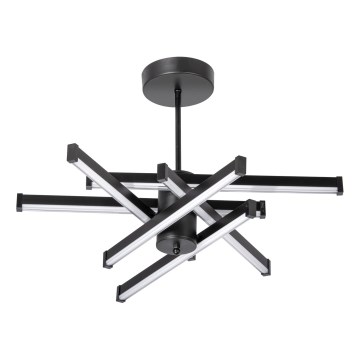 LED Hanglamp met vaste pendel 6xLED/10W/230V 3000-6500K diameter 66 cm zwart