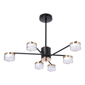 LED Hanglamp met vaste pendel 6xLED/6W/230V 3000-6500K diameter 59 cm goud/zwart