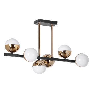 LED Hanglamp met vaste pendel 6xLED/7W/230V goud/zwart