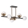 LED Hanglamp met vaste pendel 6xLED/7W/230V goud/zwart