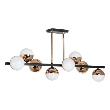 LED Hanglamp met vaste pendel 8xLED/7W/230V goud/zwart