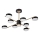 LED Hanglamp met vaste pendel 8xLED/7W/230V + LED/6W 3000-6000K diameter 77 cm goud/zwart
