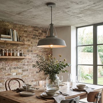 LED-hanglamp RYAN aan kabel 1xE27/60W/230V grijs