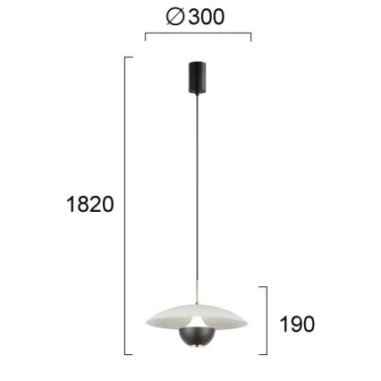 LED-hanglamp VALIA met kabelophanging LED/9W/230V grijs/zwart