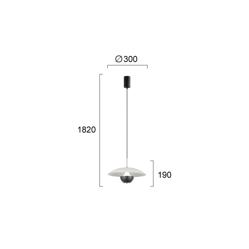 LED-hanglamp VALIA met kabelophanging LED/9W/230V grijs/zwart