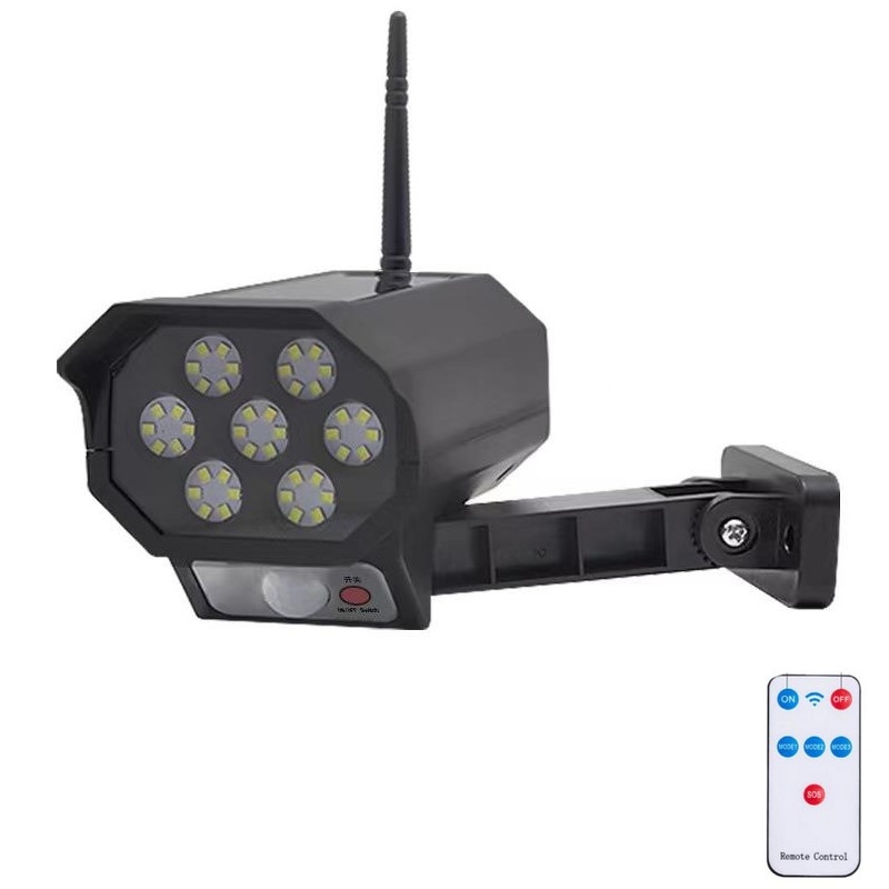 LED imitatie beveiligingscamera met sensor en zonnepaneel LED/5W/5,5V 800 mAh IP65 + afstandsbediening