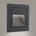 LED Inbouw lamp LORO LED/2W/230V IP65 antraciet