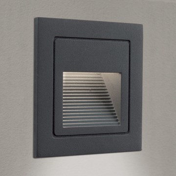 LED Inbouw lamp LORO LED/2W/230V IP65 antraciet