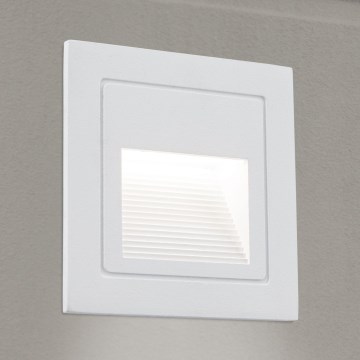 LED Inbouw lamp LORO LED/2W/230V IP65 wit