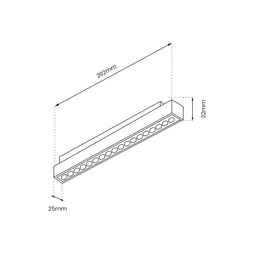 LED Inbouw Lamp MAGNETIC TRACK LED/18W/48V 4000K