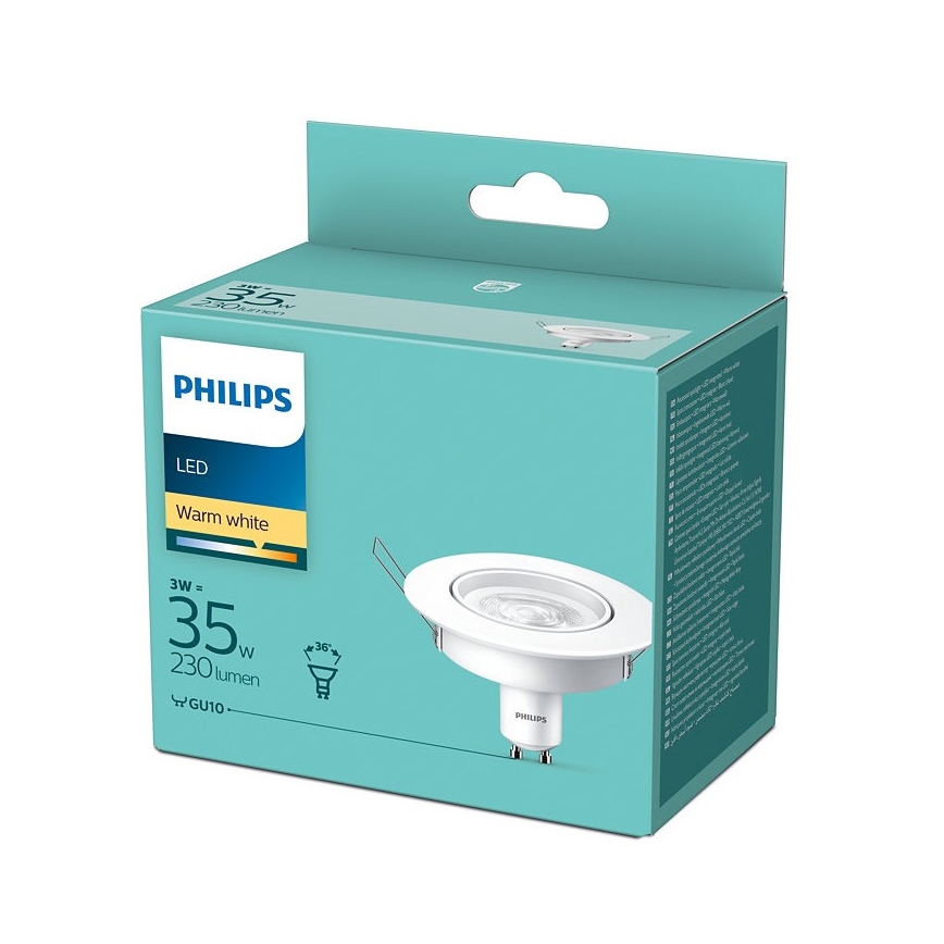 LED Inbouw Lamp Philips 1xGU10/3W/230V 2700K