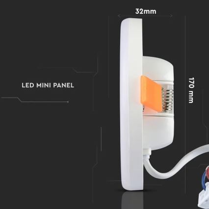 LED Inbouw Lamp SAMSUNG CHIP LED/18W/230V 3000K