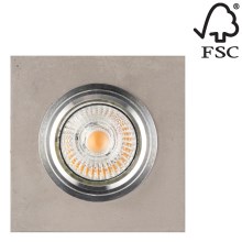 LED Inbouw Lamp VITAR 1xGU10/5W/230V beton - FSC-gecertificeerd