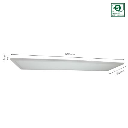 LED Inbouw Paneel ALGINE DUO 2in1 LED/30W/230V 120x30 cm