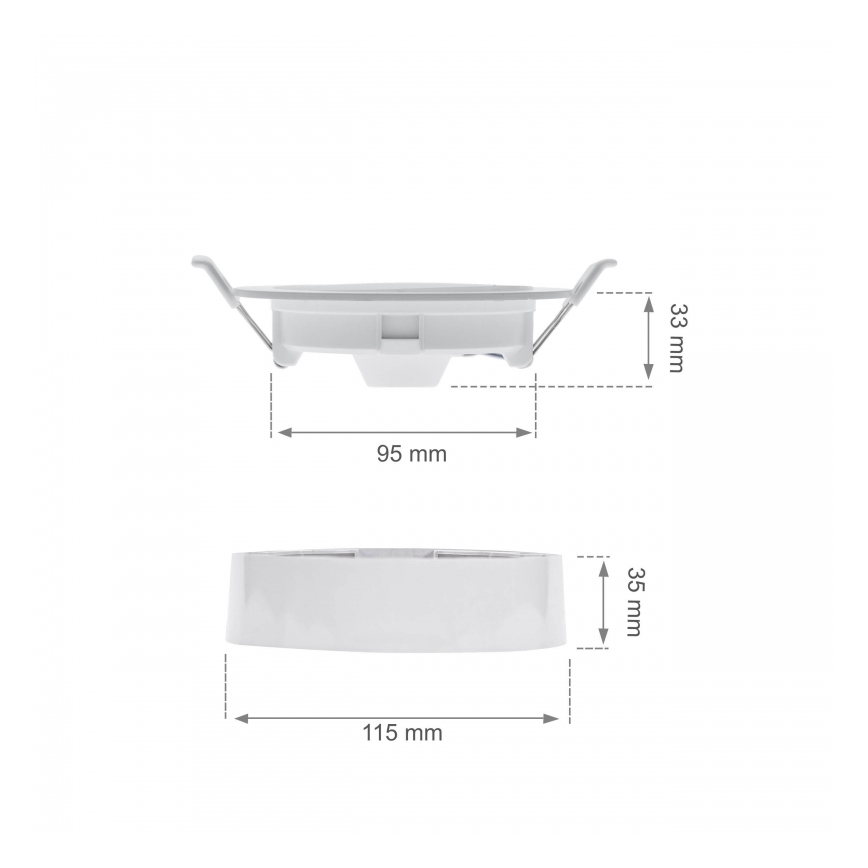 LED inbouwarmatuur ALGINE 2-in-1 LED/6W/230V 3000K wit