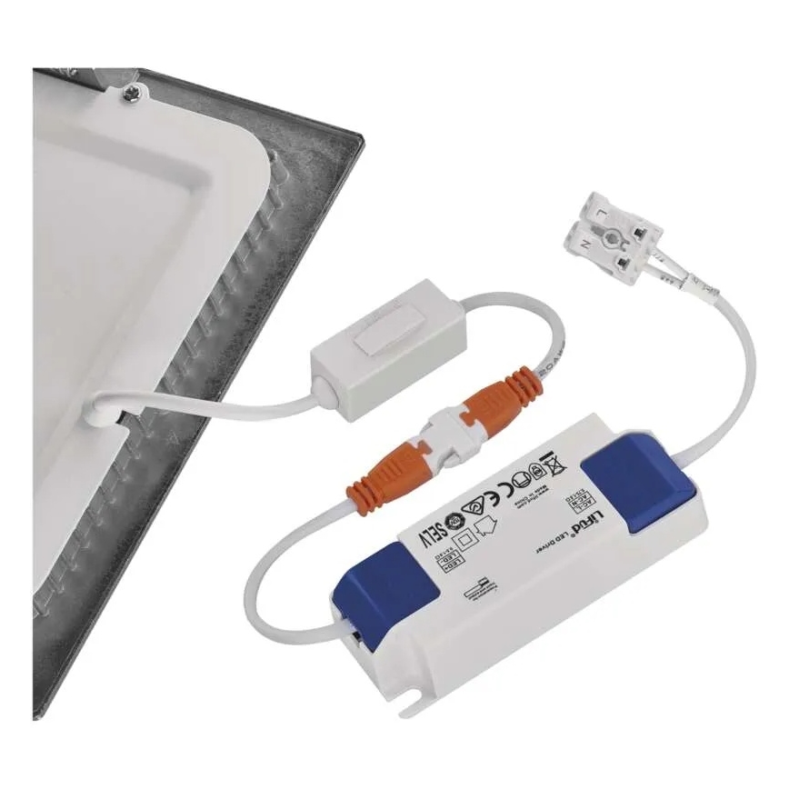 LED inbouwarmatuur NEXXO LED/18W/230V 3000/3500/4000K zilverkleurig 22,5x22,5 cm