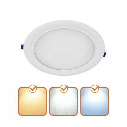 LED inbouwarmatuur SIGARO LED/24W/230V 3000/4000/6500K Ø 22 cm wit