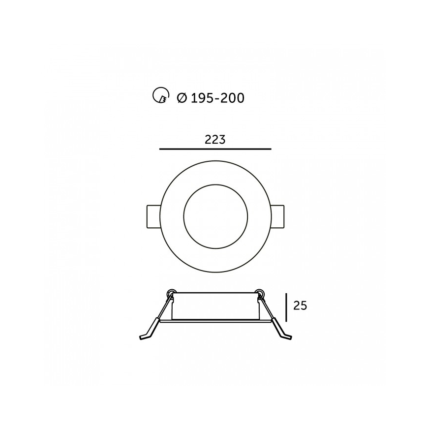 LED inbouwarmatuur SIGARO LED/24W/230V 3000/4000/6500K Ø 22 cm wit