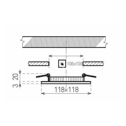 LED Inbouwlamp 30xLED SMD/6W/230V