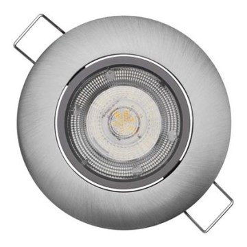 LED Inbouwlamp EXCLUSIVE 1xLED/5W/230V 3000 K zilver