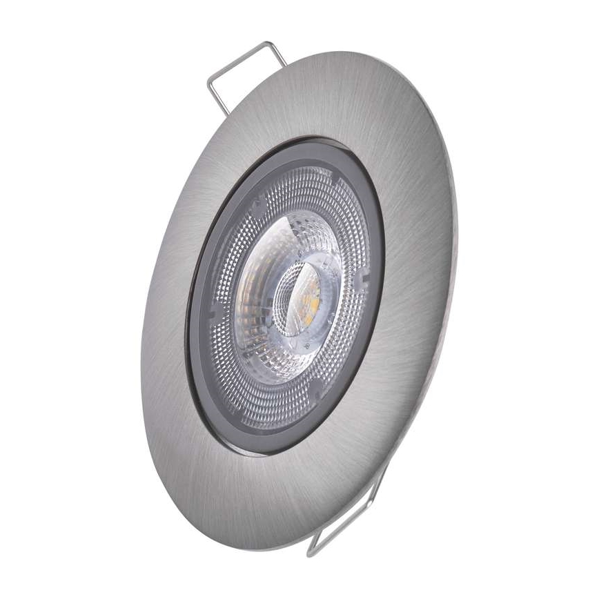 LED Inbouwlamp EXCLUSIVE 1xLED/5W/230V 3000 K zilver