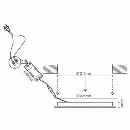 LED Inbouwlamp LED/18W/230V 4000K