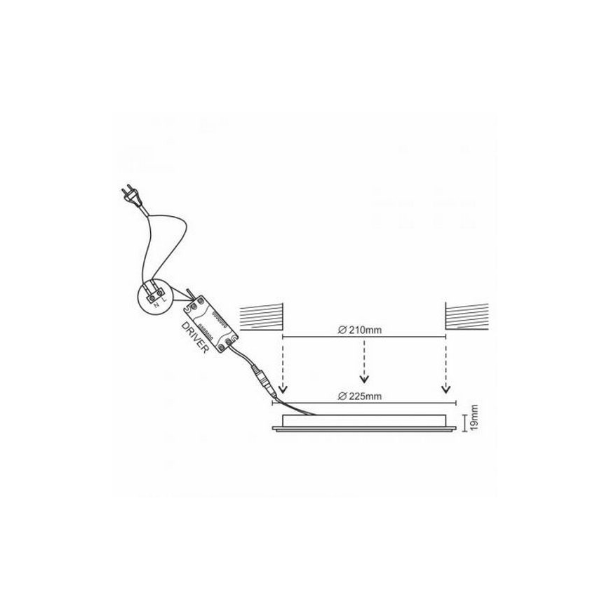 LED Inbouwlamp LED/18W/230V 4000K