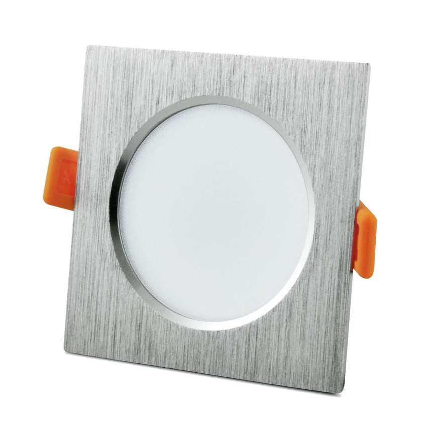 LED Inbouwlamp VENUS LED/7W/230V zilver hoekig
