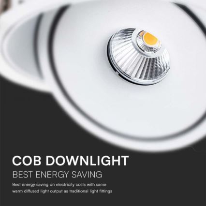 LED Inbouwspot LED/12W/230V 3000/4000/6400K diameter 12 cm wit