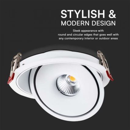 LED Inbouwspot LED/12W/230V 3000/4000/6400K diameter 12 cm wit