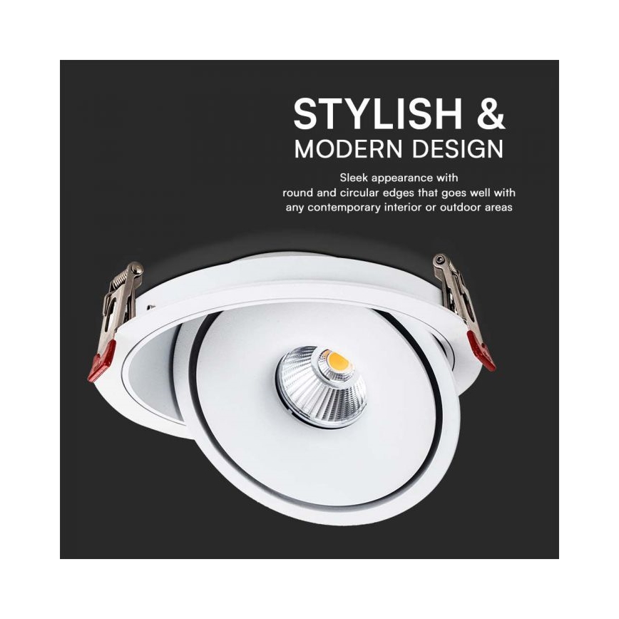 LED Inbouwspot LED/12W/230V 3000/4000/6400K diameter 12 cm wit