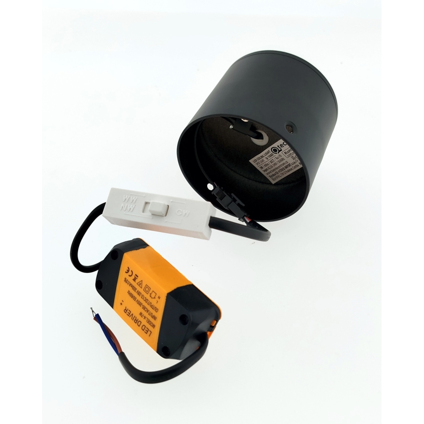 LED-inbouwspot LED/5W/230V 3000/4000/6400K Ø 7,5 cm zwart