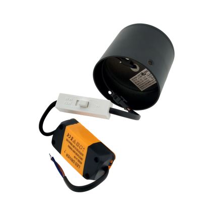 LED-inbouwspot LED/5W/230V 3000/4000/6400K Ø 7,5 cm zwart