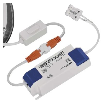 LED inbouwspot NEXXO LED/7W/230V 3000/3500/4000K zilver Ø 12 cm