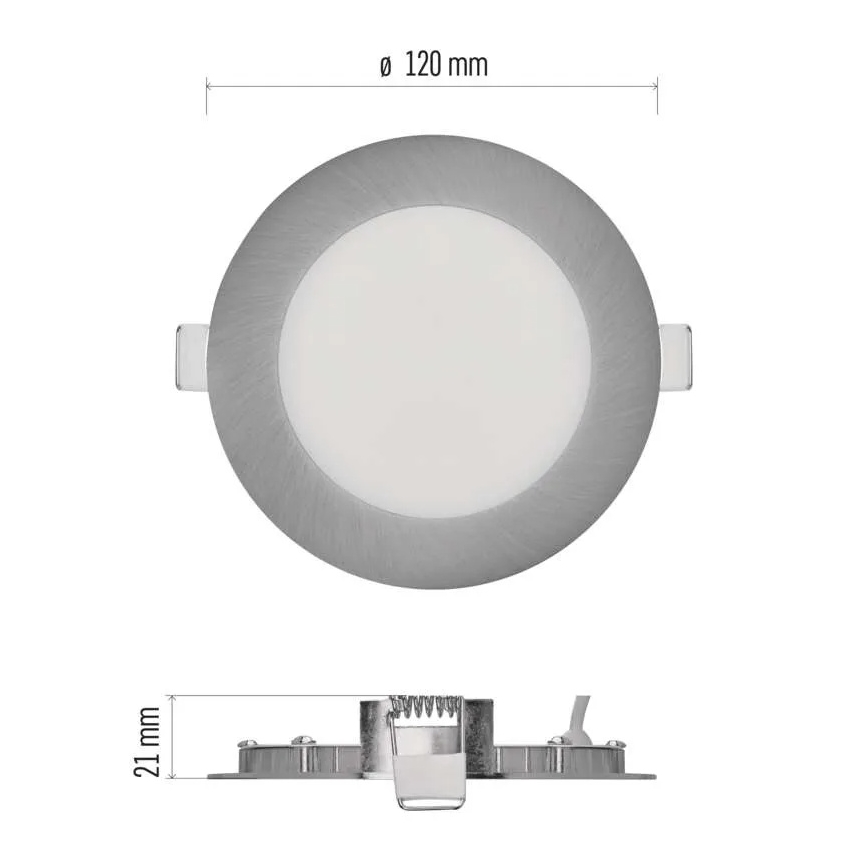 LED inbouwspot NEXXO LED/7W/230V 3000/3500/4000K zilver Ø 12 cm