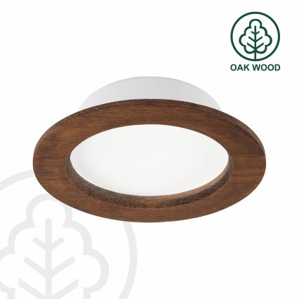 LED Inbouwspot WOODY SPOT LED/12,5W/230V 4000K kersenhout Ø 16 cm